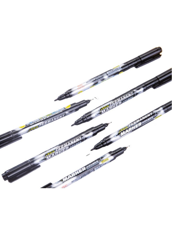 Truecolor Double-Ended Marker Pen For Primary School Students Drawing Based Thick And Thin Two Ends Outlining Quick-Drying Waterproof Oil-Proof Non-Fading Construction Site Marking - Image 2