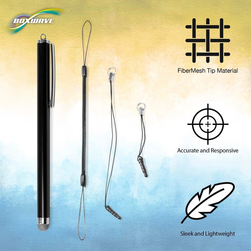 BoxWave Touch Screen Stylus for All Amazon Kindle Touch Screen Devices - Kindle Fire HDX Kindle Fire HD Kindle Touch Kindle Paperwhite Stylus - Choose Style and Color Metallic Silver/EverTouch Stylus - Image 2
