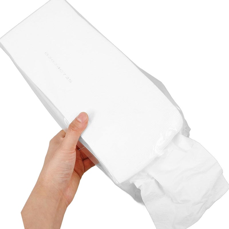 Healeved Disposable Guest Paper Napkins 440 Sheets 175x140mm White Thick Embossed Hanging Tissue for Household and Commercial Bathroom Use - Image 3