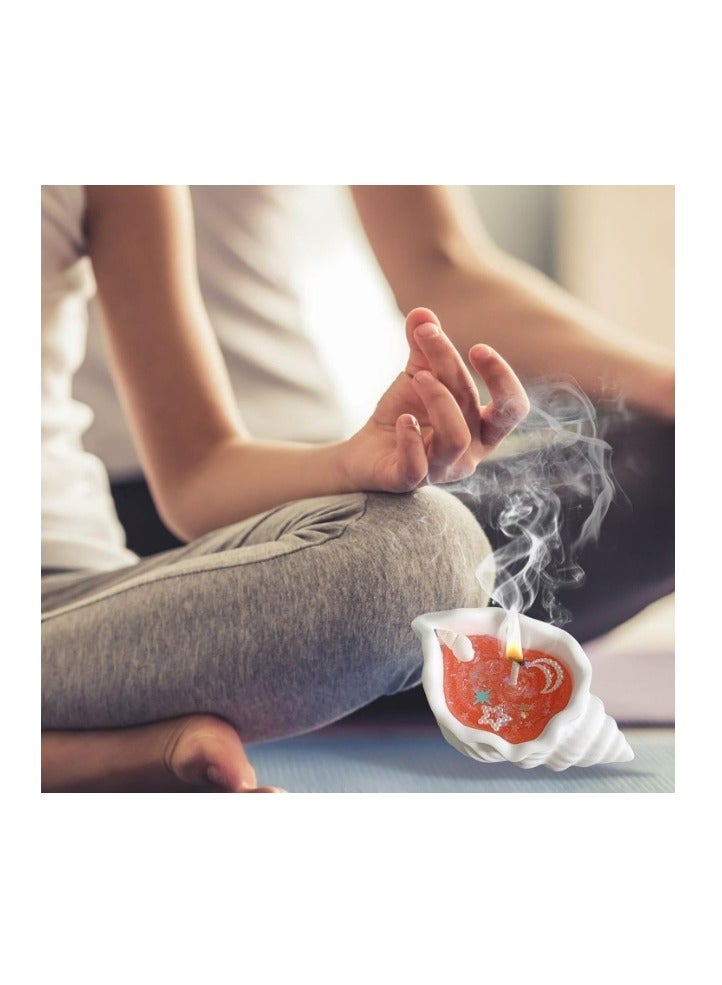 الواحة-TH شمعة معطرة برائحة صدفة المحار، شموع شمع الصويا من صدفة المحار - شمعة للعلاج بالروائح - شمعة صدفية معطرة طبيعية، شموع يدوية الصنع لتخفيف التوتر لتزيين الغرفة  - Image 3