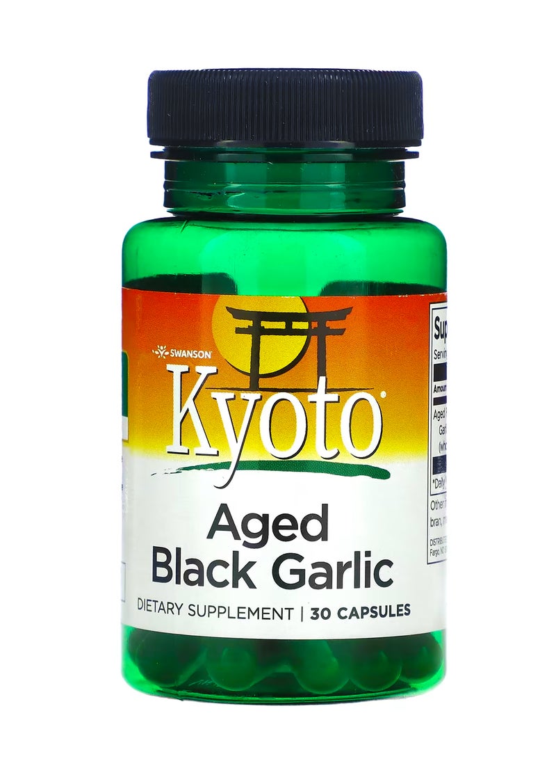 SWANSON Kyoto, Aged Black Garlic, 30 Capsules