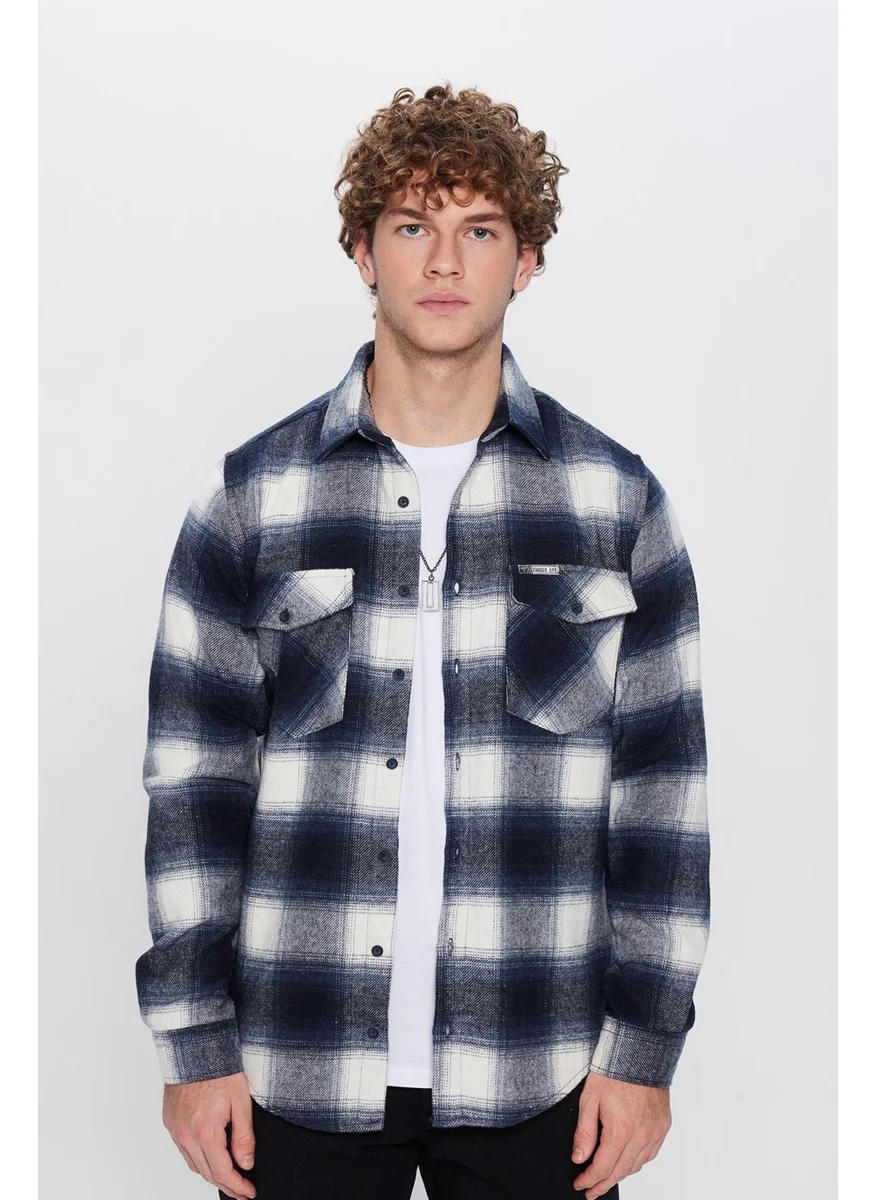 تودورس Men's Slim Fit Slim Fit Double Pocket Plaid Winter Lumberjack Shirt