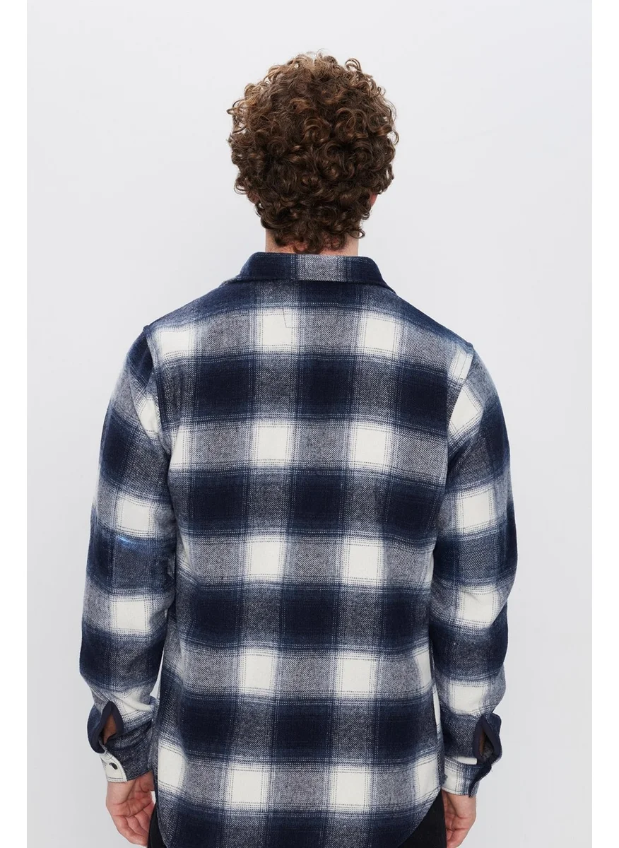 تودورس Men's Slim Fit Slim Fit Double Pocket Plaid Winter Lumberjack Shirt