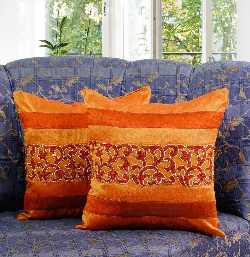 Dekor World Sprial Embroidery Cushion Cover (Pack of 2) - Image 5