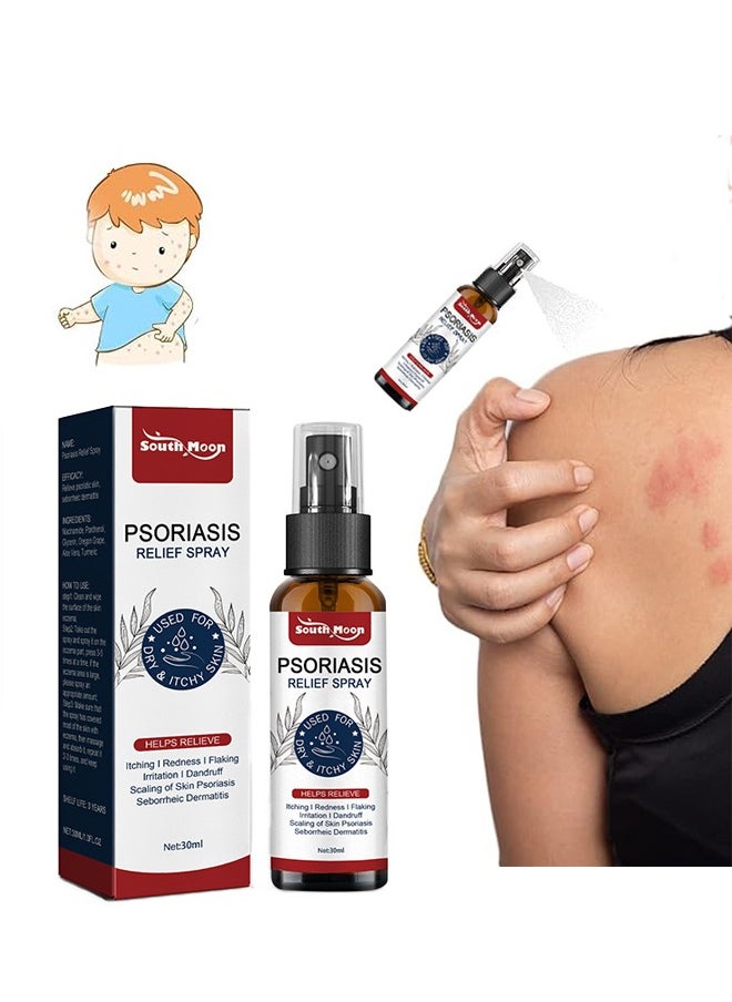SOUTH MOON - Eczema Therapy Spray 30ml, All Natural Eczema Treatment, Psoriasis Treatment, Fast Relieve Itching and Redness，Skin Care Pain Itch Therapy Spray - Image 1