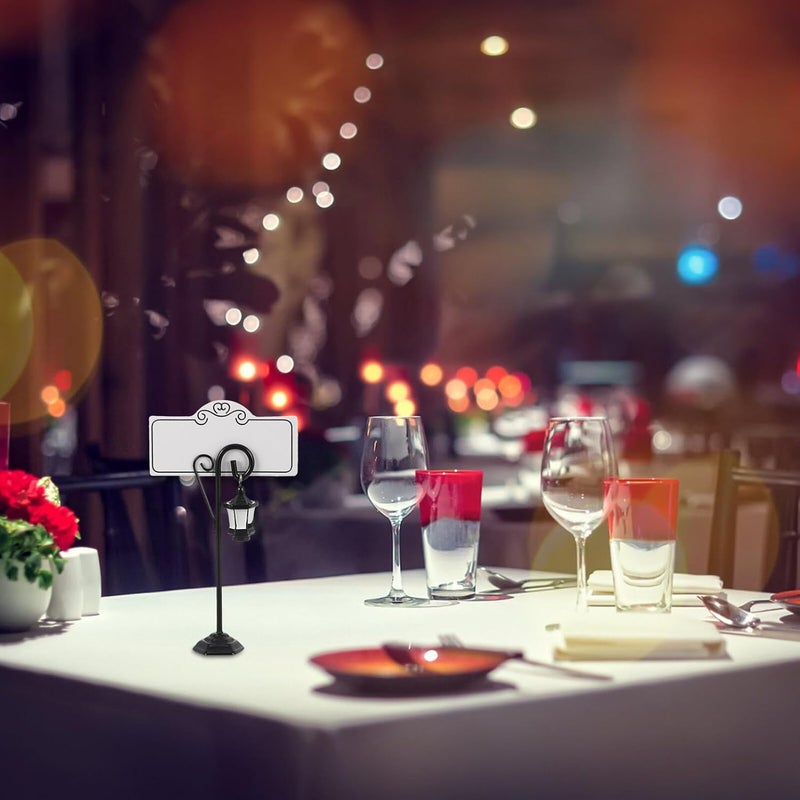 Miniatures Street Light Clip Metal Black Table Number Holder Stands Wedding Desktop Decoration Photo Clip Note Clamp - Image 4