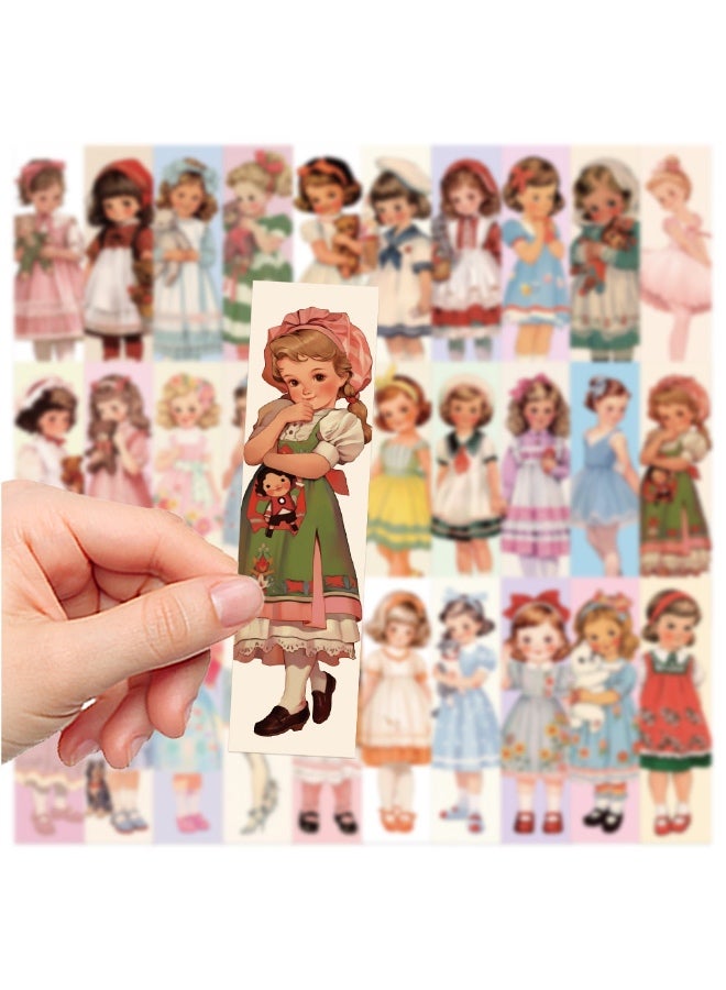 30 Pcs Cute Girl Bookmarks Art Bookmarks Paper Bookmarks Notebook Marking Student Stationery - Image 4
