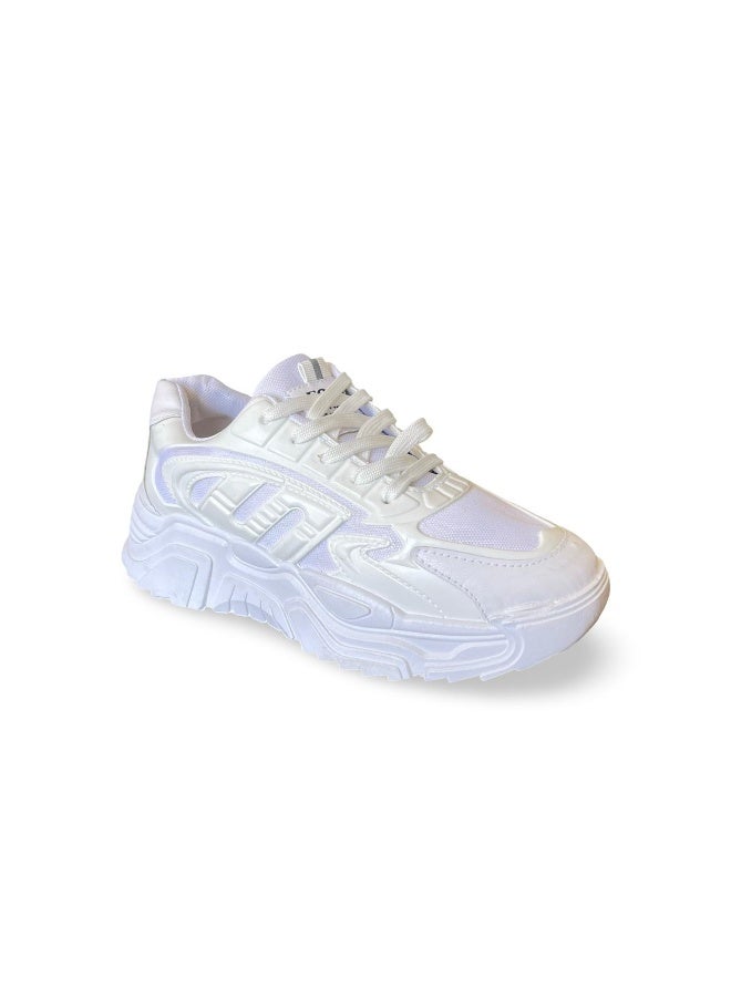 Vbranda Sneakers Stylish All-White Chunky L-1000-WHITE  - Image 4