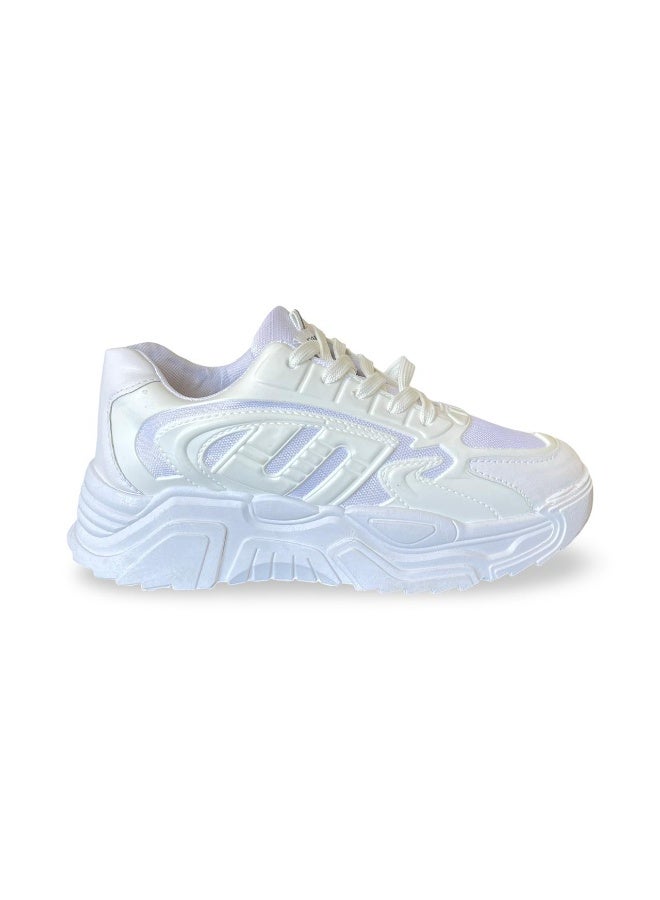Vbranda Sneakers Stylish All-White Chunky L-1000-WHITE  - Image 3