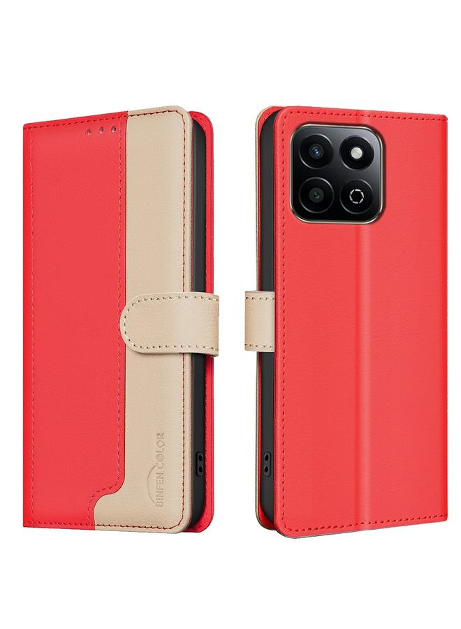 S-TOP Case For Honor 200 Smart / X7C Color Matching RFID Anti-theft Leather Phone Case - Image 1