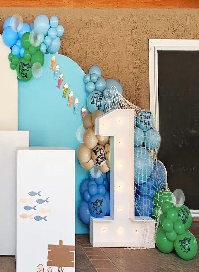 KDPATFAV 168 PCS Gone Fishing Balloons Garland Arch Party Decorations Set for Birthday Retirement Baby Shower Party Supplies - Image 4