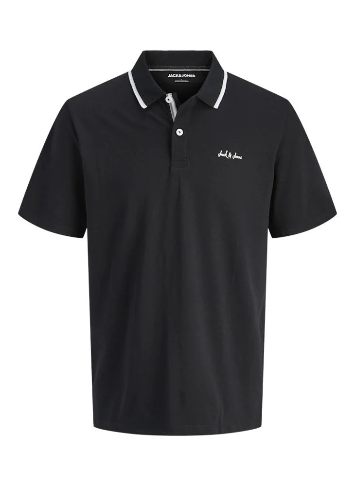JACK & JONES Black Short sleeve Regular fit polo for Men | Best Price UAE