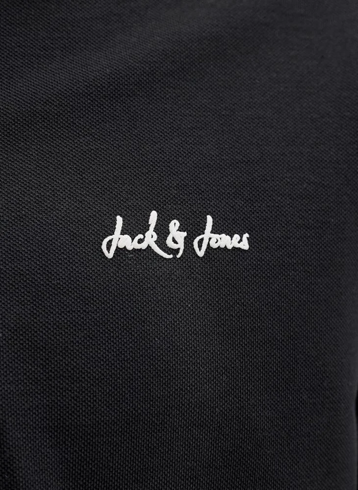 JACK & JONES Black Short sleeve Regular fit polo for Men | Best Price UAE