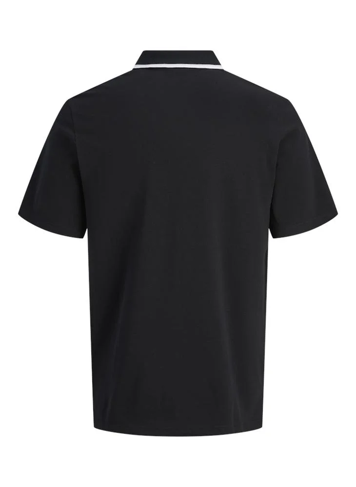 JACK & JONES Black Short sleeve Regular fit polo for Men | Best Price UAE