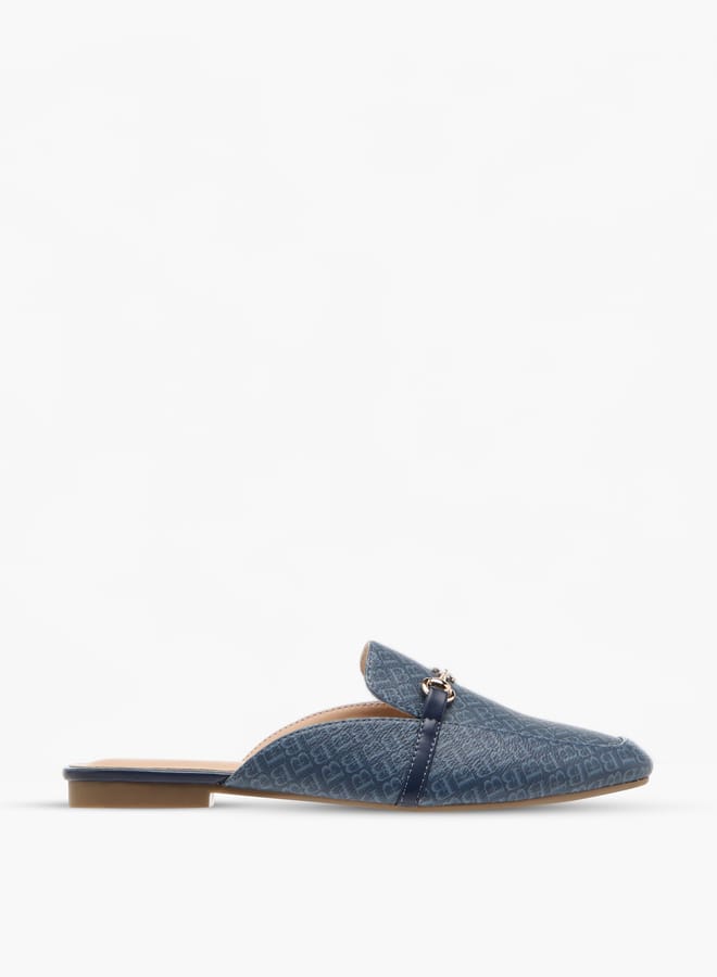 Flora Bella By Shoexpress Women Monogram Print Slip-On Mules  - Image 3