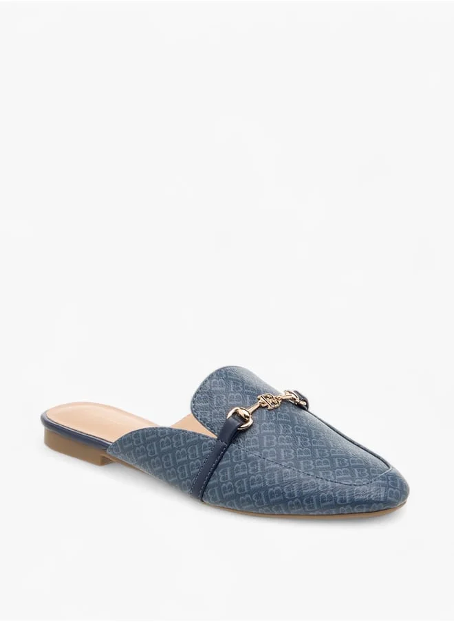 فلورا بيلا من شو إكسبرس Women Monogram Print Slip-On Mules