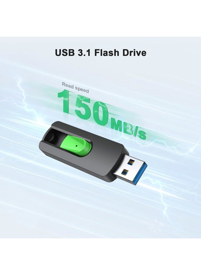 Aiibe 128GB USB Flash Drive USB Drive 128GB USB 3.1 Thumb Drive Memory Stick Zip Drive Backup Jump Drive 128G for PC Laptop - Image 3