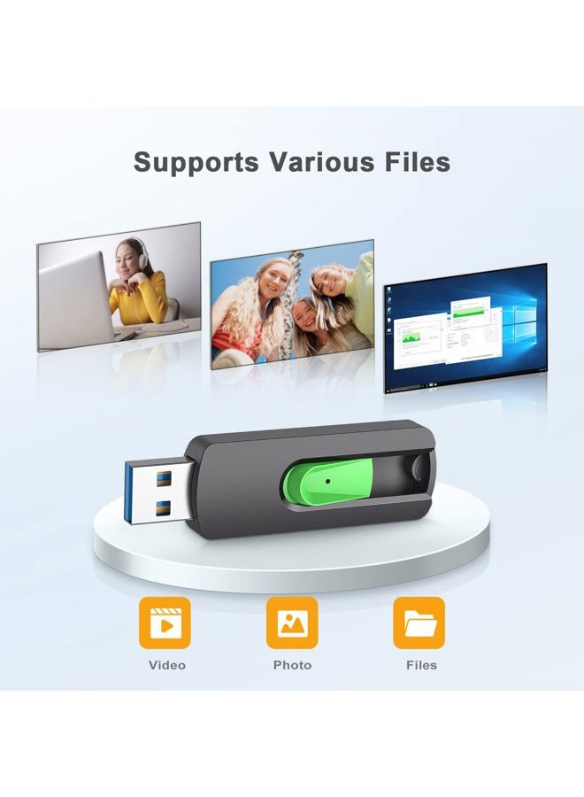 Aiibe 128GB USB Flash Drive USB Drive 128GB USB 3.1 Thumb Drive Memory Stick Zip Drive Backup Jump Drive 128G for PC Laptop - Image 4