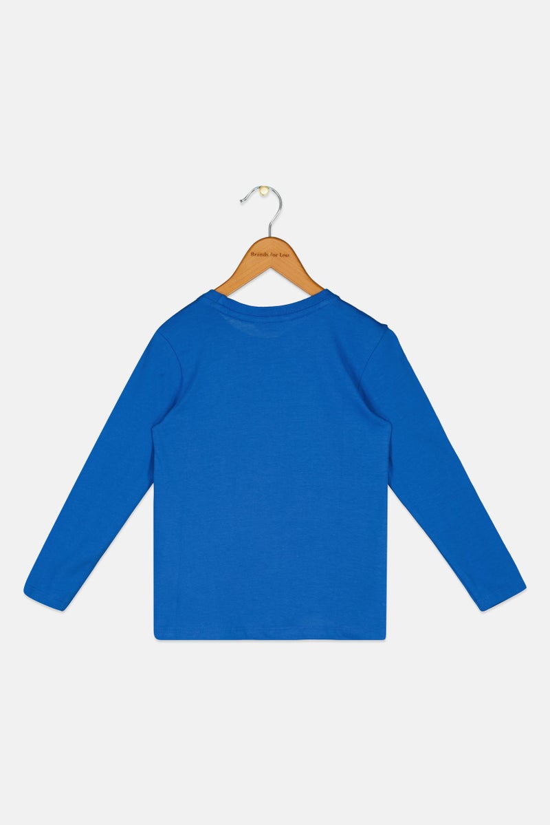 Hamleys Kids Boy Graphic Print Long Sleeve T-Shirt, Blue - Image 2