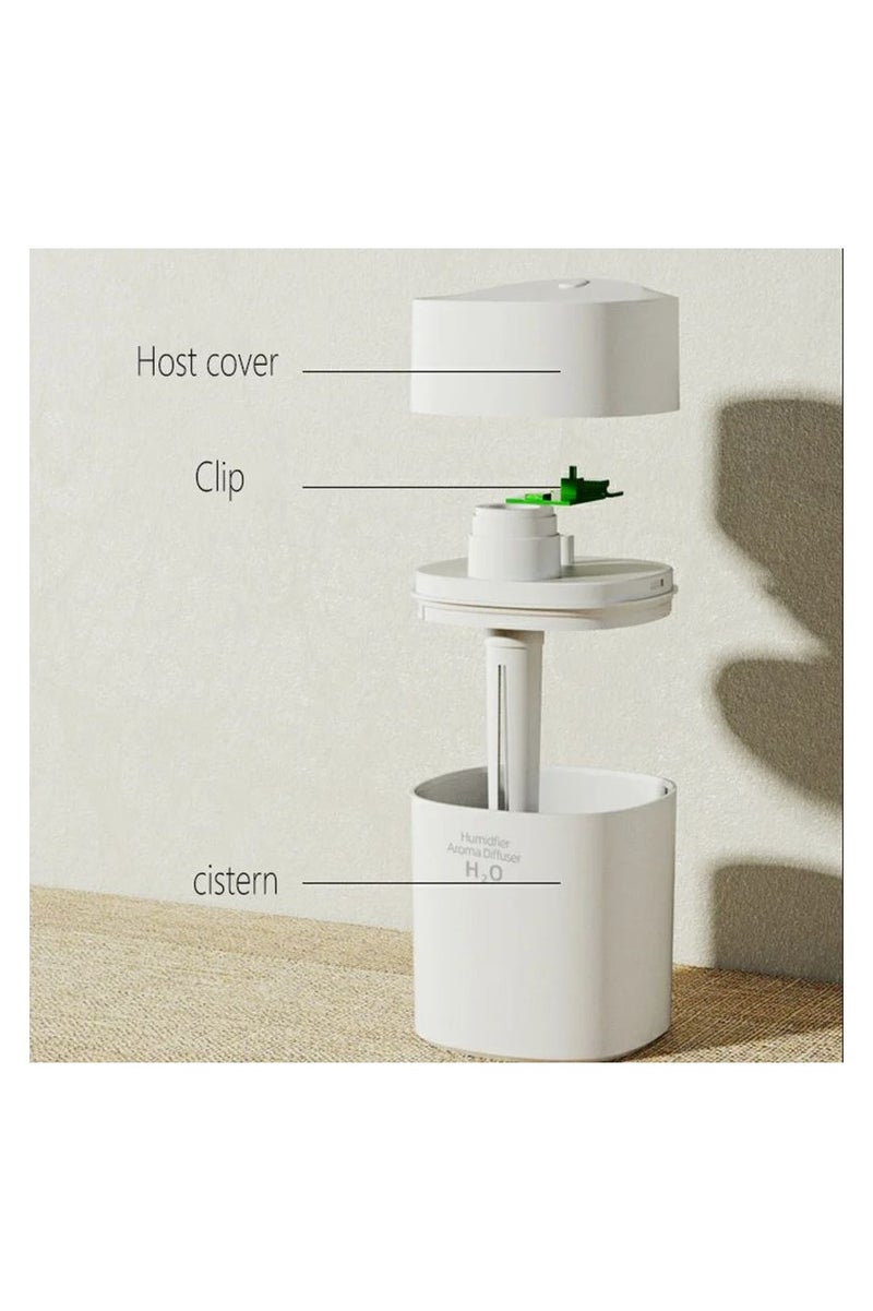 Humidifier 220ml USB Mini Portable Essential Oil Diffuser – Ultrasonic Cool Mist Purifier with Night Light – White - Image 5