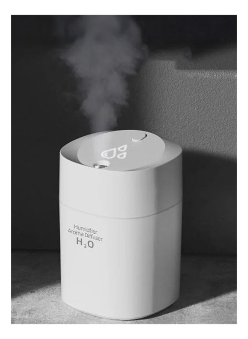 Humidifier 220ml USB Mini Portable Essential Oil Diffuser – Ultrasonic Cool Mist Purifier with Night Light – White - Image 1