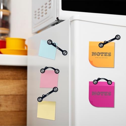 SUNFICON Magnetic Cable Clips Cable Organizers Earbuds Cords Clips Bookmark Whiteboard Noticeboard Fridge Magnets USB Cable Managers Keepers Ties Straps for Home Kitchen,Office,School,5 Pack Black - Image 4