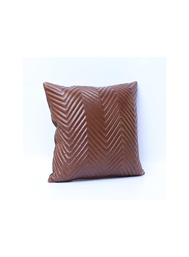 بروماس (20 "× 20") الشوكولاته Nubuck حقيقية فاخرة الحبوب الكاملة وسادة جلدية الجاموس غطاء الوسادة A + الصف الجلد الحقيقي - Image 2