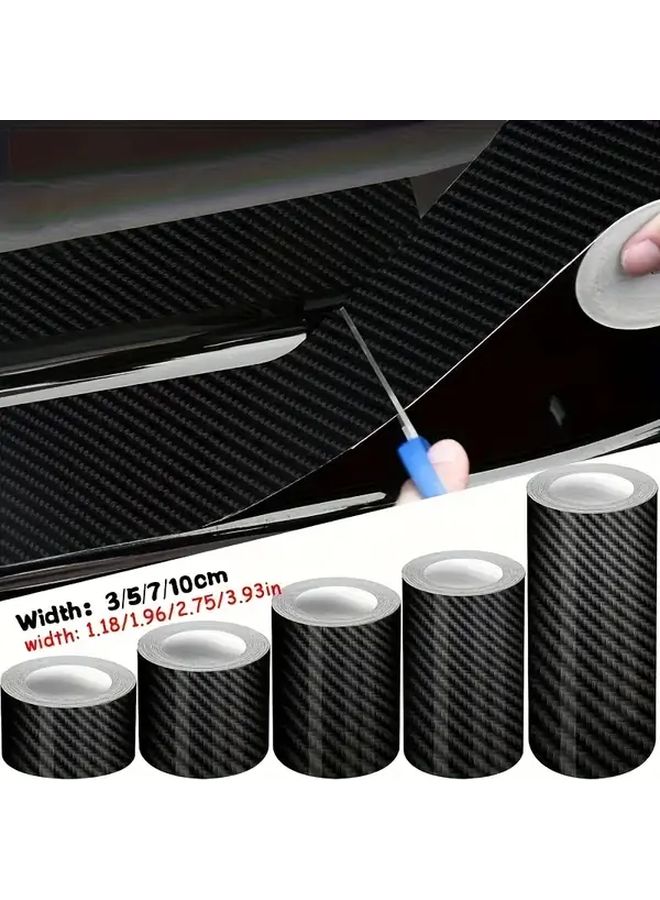 4Pcs 3D Carbon Fiber Vinyl Tape Roll For Car Trim And Scratch Protection 36 Scenes - Image 1