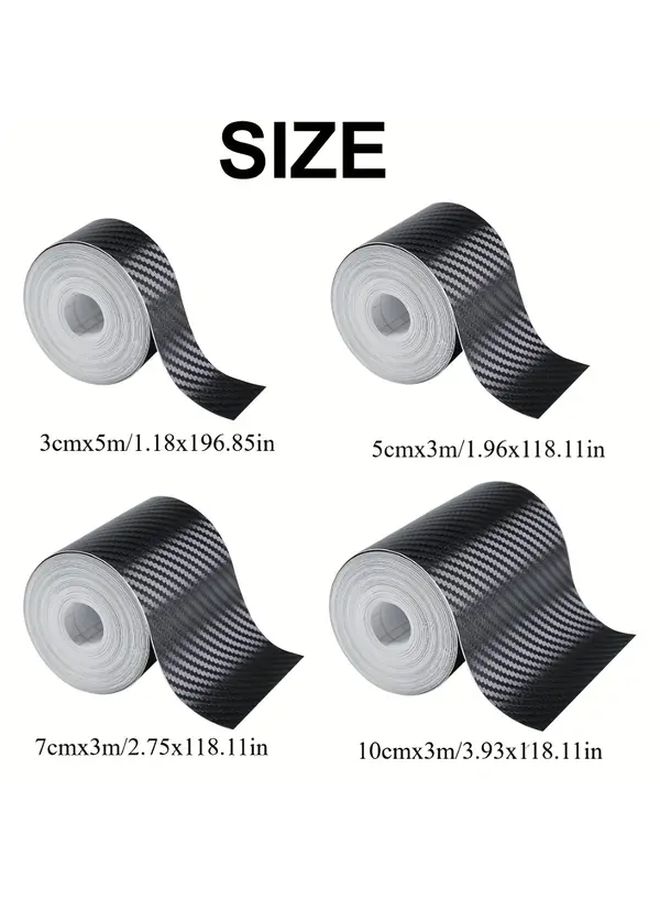 4Pcs 3D Carbon Fiber Vinyl Tape Roll For Car Trim And Scratch Protection 36 Scenes - Image 2