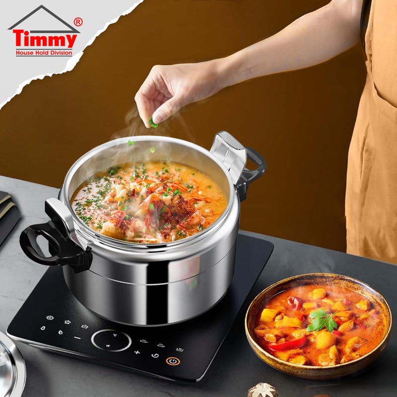 TIMMY Aluminium Pressure Cooker 9.0 Litre, Heavy Duty, Fast Cooking - Image 4