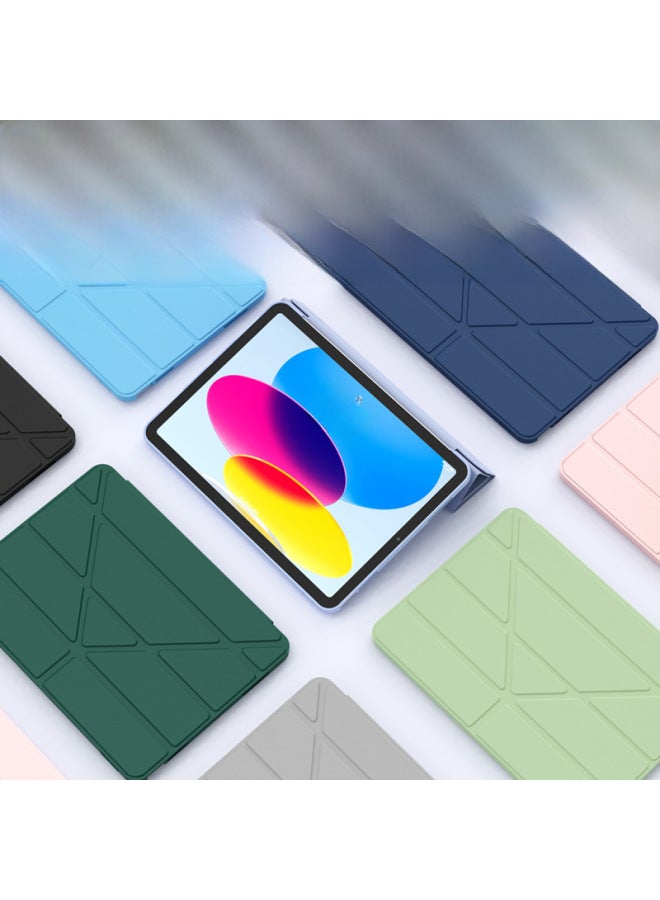 For The 2022 10.9 Protective Case Ipad10.2 Leather Case Mini6TPU Soft Bottom Pro9.7 Drop-resistant Case-Color:Lavender Gray-Applicable Model:ipad10 Generation (2022 10.9-inch)