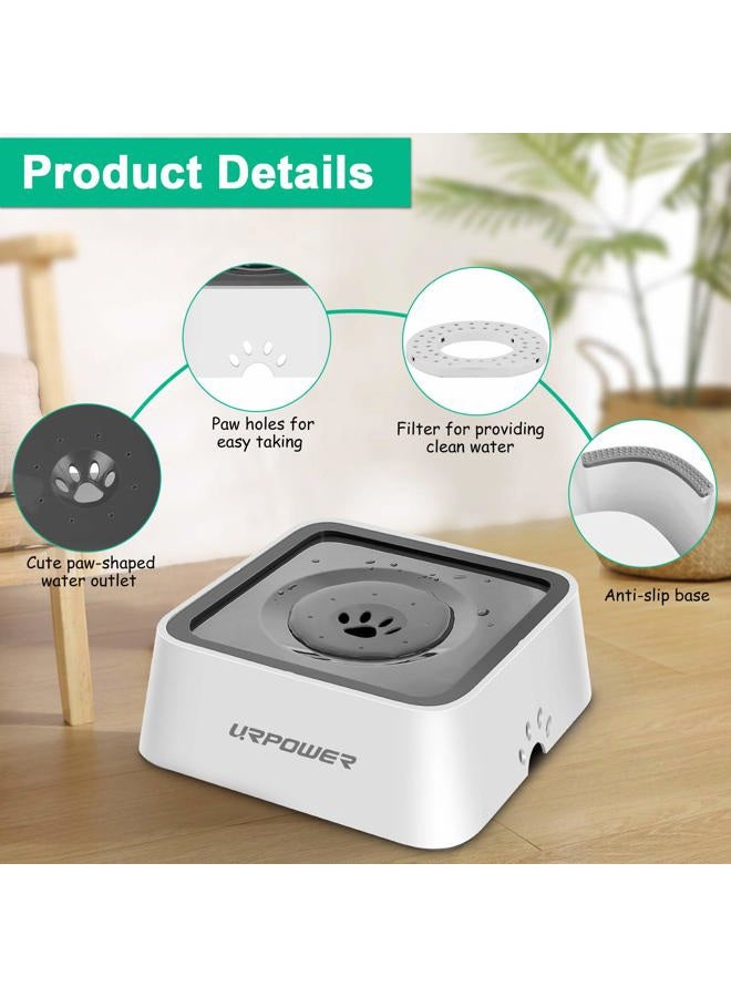 URPOWER 2L Dog Water Bowl 70oz Large Capacity Cat Water Bowl No Spill Dog Bowl with Eco-Friendly Material Slow Water Feeder Pet Water Dispenser Vehicle Carried Travel Water Bowl for Dogs, Cats & - Image 5