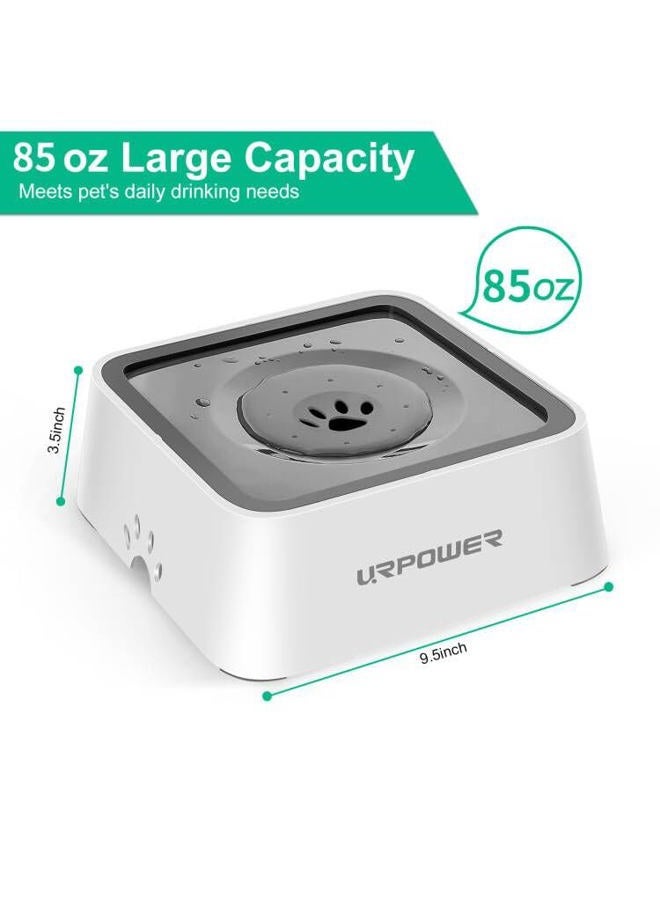 URPOWER 2L Dog Water Bowl 70oz Large Capacity Cat Water Bowl No Spill Dog Bowl with Eco-Friendly Material Slow Water Feeder Pet Water Dispenser Vehicle Carried Travel Water Bowl for Dogs, Cats & - Image 3