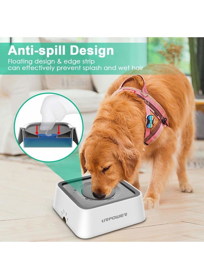 URPOWER 2L Dog Water Bowl 70oz Large Capacity Cat Water Bowl No Spill Dog Bowl with Eco-Friendly Material Slow Water Feeder Pet Water Dispenser Vehicle Carried Travel Water Bowl for Dogs, Cats & - Image 2