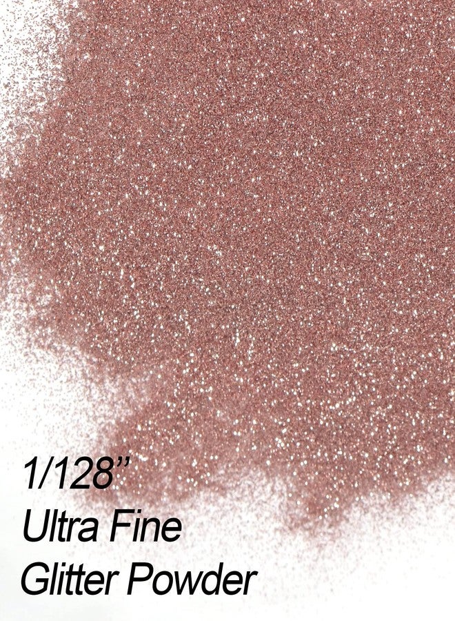Renfio Ultra Fine Glitter Powder Metallic Resin Glitter 2.11 Oz (60g) PET Flakes Crafts Sequins 1/128" 0.008" 0.2mm Epoxy Chips Flakes for Tumblers Slime Decoration - Rose Gold - Image 2