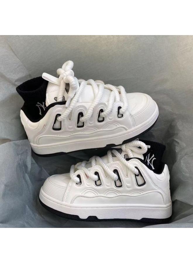 SHAKA National Trendy Trendy Casual White Shoes Men's And Women's Campus All-match Couple's Lightweight Sports Skate Shoes All-match - Image 3