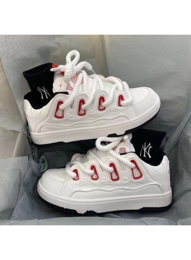 SHAKA National Trendy Trendy Casual White Shoes Men's And Women's Campus All-match Couple's Lightweight Sports Skate Shoes All-match - Image 1