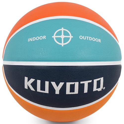 KUYOTQ Size 5 Colorful Kids Youth Basketball 275 Vibrant Multicolor Durable HighBounce Thickened Rubber for Indoor Outdoor Play for Boys Girls Ages 410 Deflated - Image 3