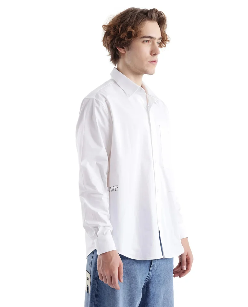 Rare Rabbit Men's Regular Fit Solid Shirt