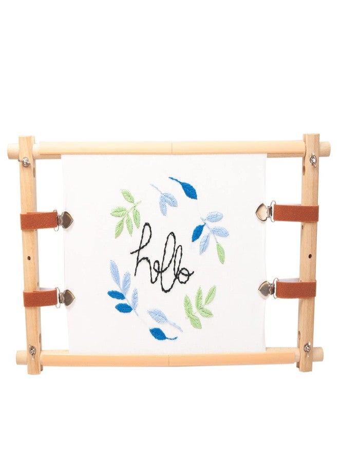 Lampstop Needlepoint Embroidery Tapestry Scroll Frame, Beech Wood Frames for Cross Stitch Quilting Hoop Stand Stitching Frame for Sewing (21"x12") - Image 1