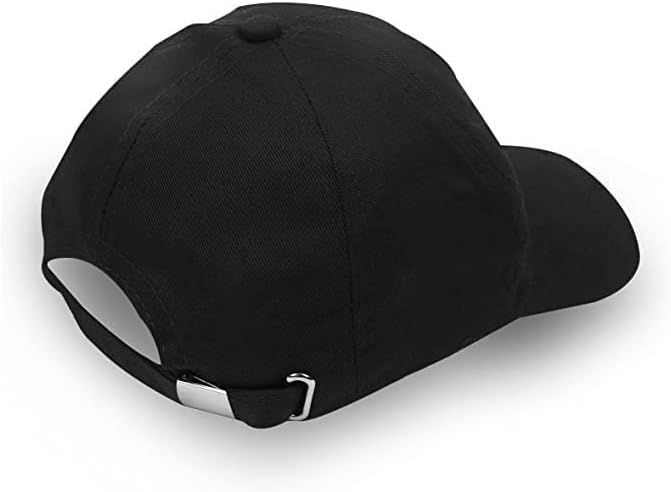 YANEK Plain Classic & Adjustable Baseball Cap for Unisex, Black - Image 2