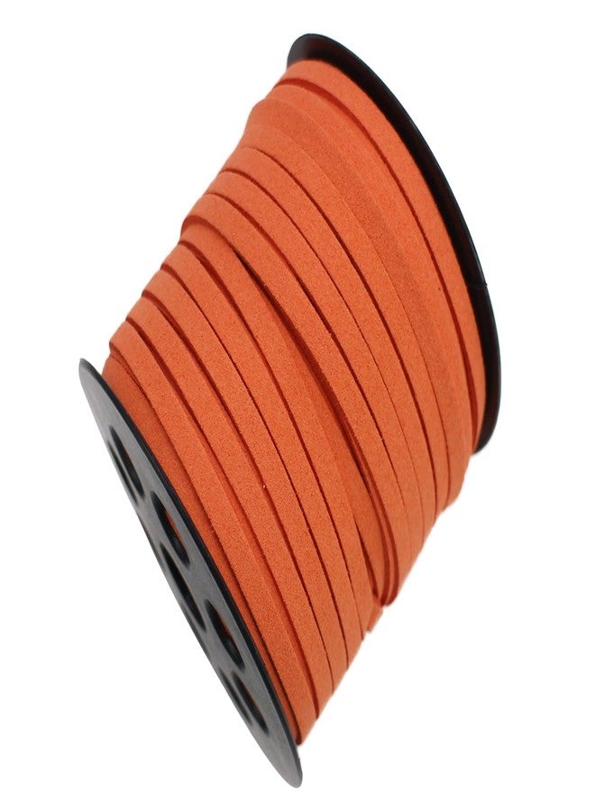 PAMIR TONG Orange Faux Leather Cord for Jewerly Making 5mm 40 Yards Suede Cord Necklace String Thin Leather Lace Velvet Lace Craft Cord for Bracelet-Choker-DIY Projects - Image 1