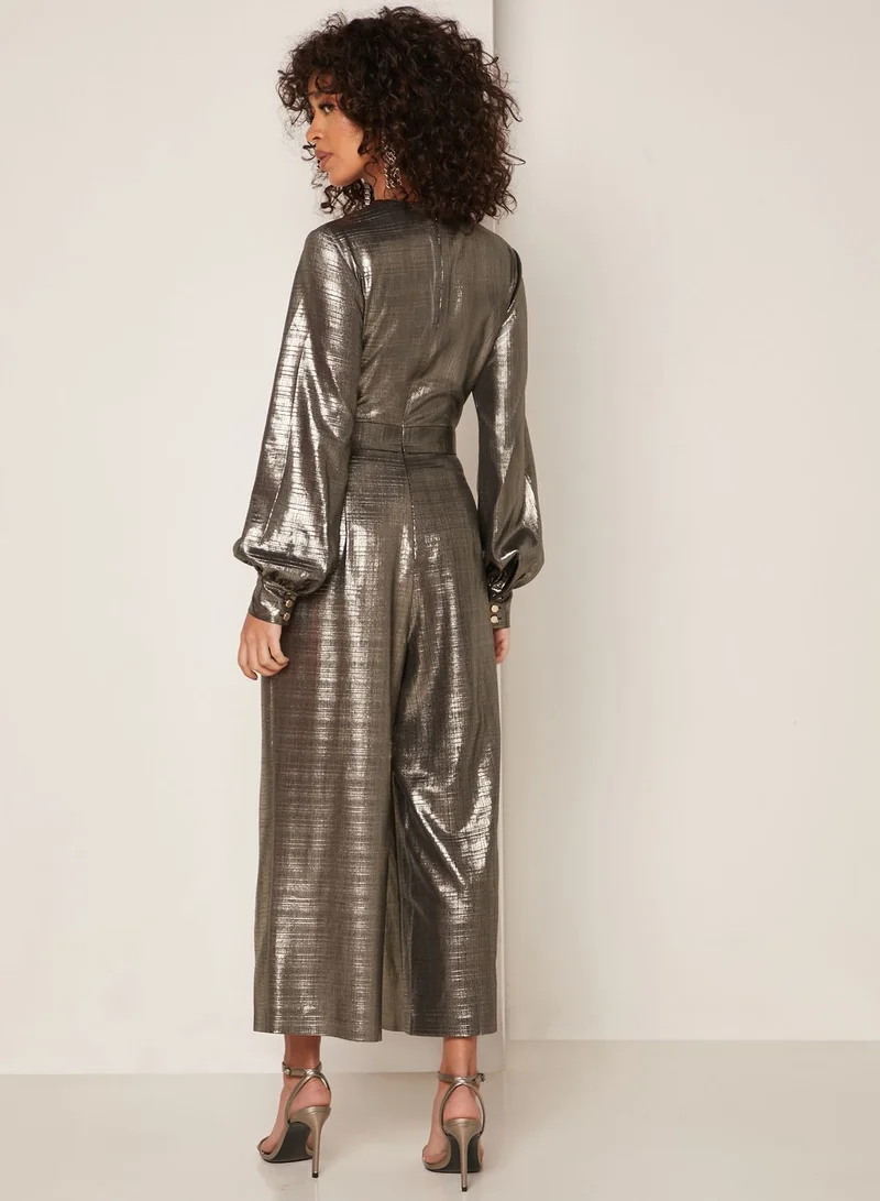 Ted Baker Twigga Metallic Wrap Jumpsuit