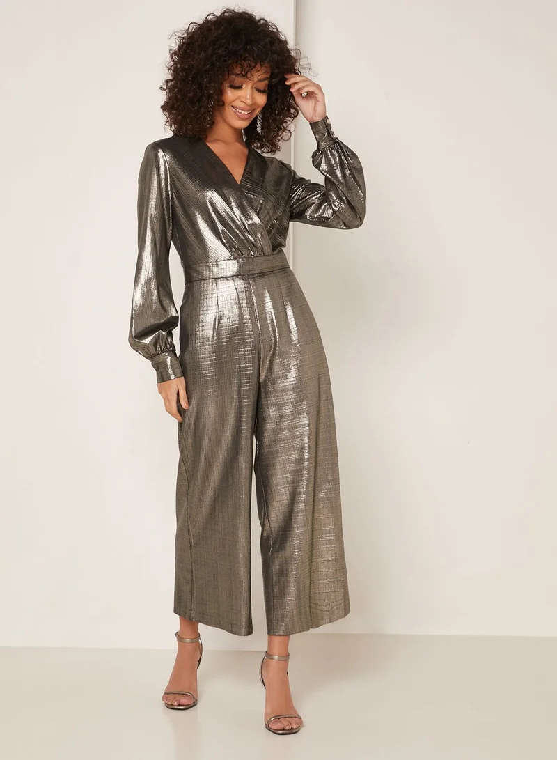 Ted Baker Twigga Metallic Wrap Jumpsuit