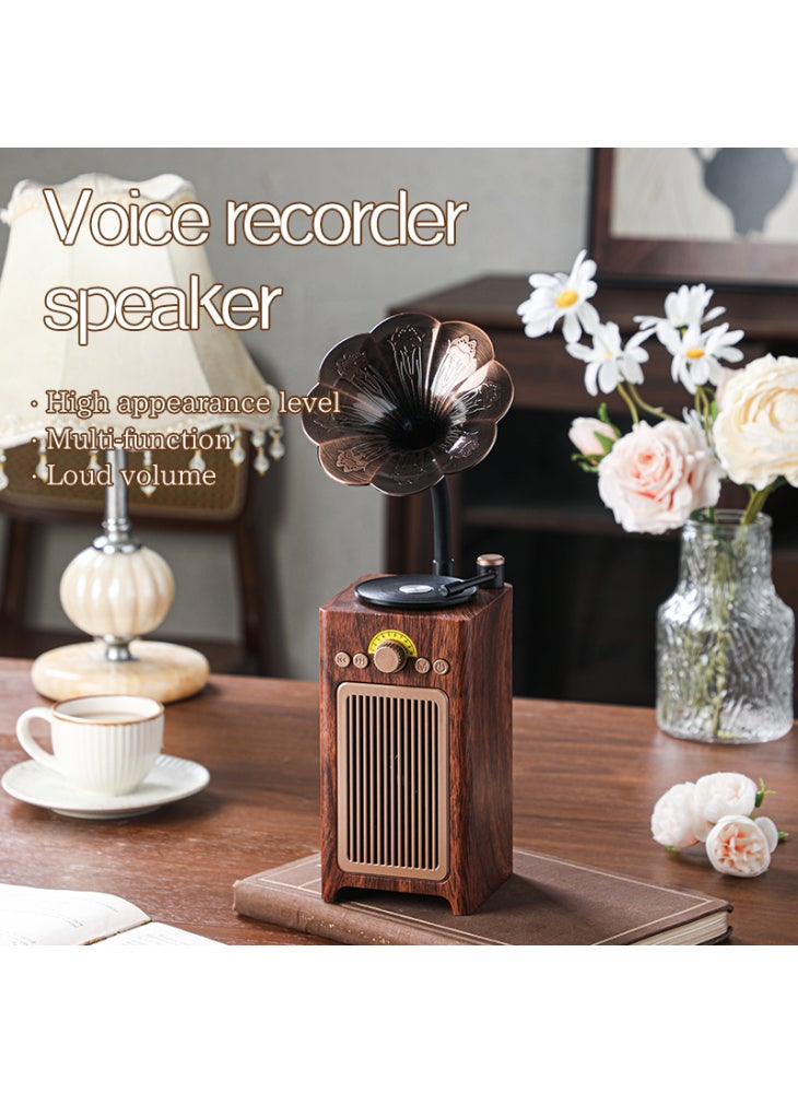 H3 Retro Gramophone Design Bluetooth-Compatible Speaker Wireless Desktop Sound Box - Image 3