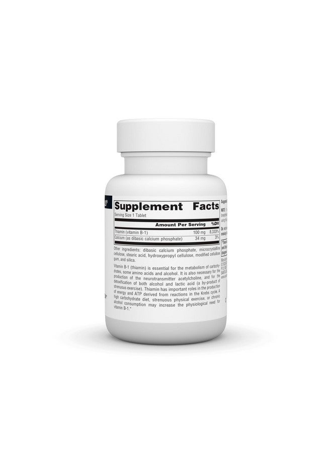 Source Naturals فيتامين ب-1 ثيامين 100 ملغ يدعم إنتاج الطاقة - 100 قرص - Image 2