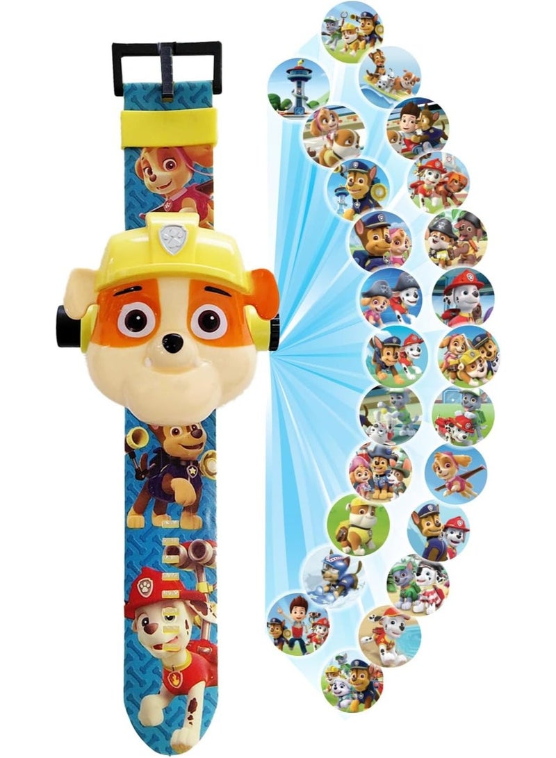 Paw Patrol Toys Children's watch featuring Paw Patrol character Rubble with light-up display of characters - Image 1