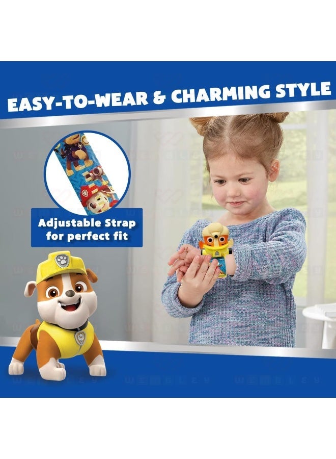 Paw Patrol Toys Children's watch featuring Paw Patrol character Rubble with light-up display of characters - Image 2