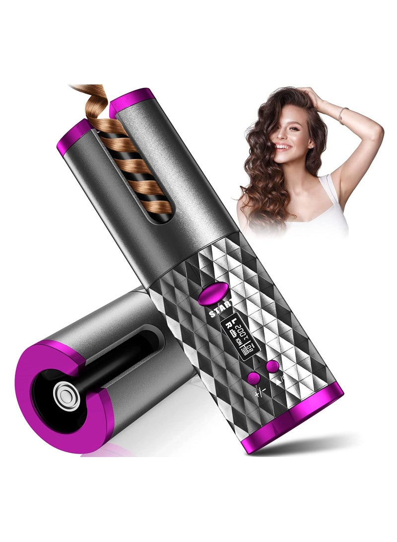 New Wireless hair curler automatic curly hair machine professional cordless portable USB auto curling iron - Image 1