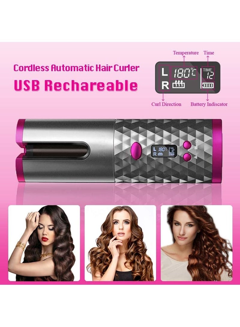 New Wireless hair curler automatic curly hair machine professional cordless portable USB auto curling iron - Image 4